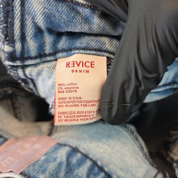 Revice Jeans Women's Size 27 Blue Gemini Fit High Rise Straight Leg Wedgie Crop - Picture 4 of 12